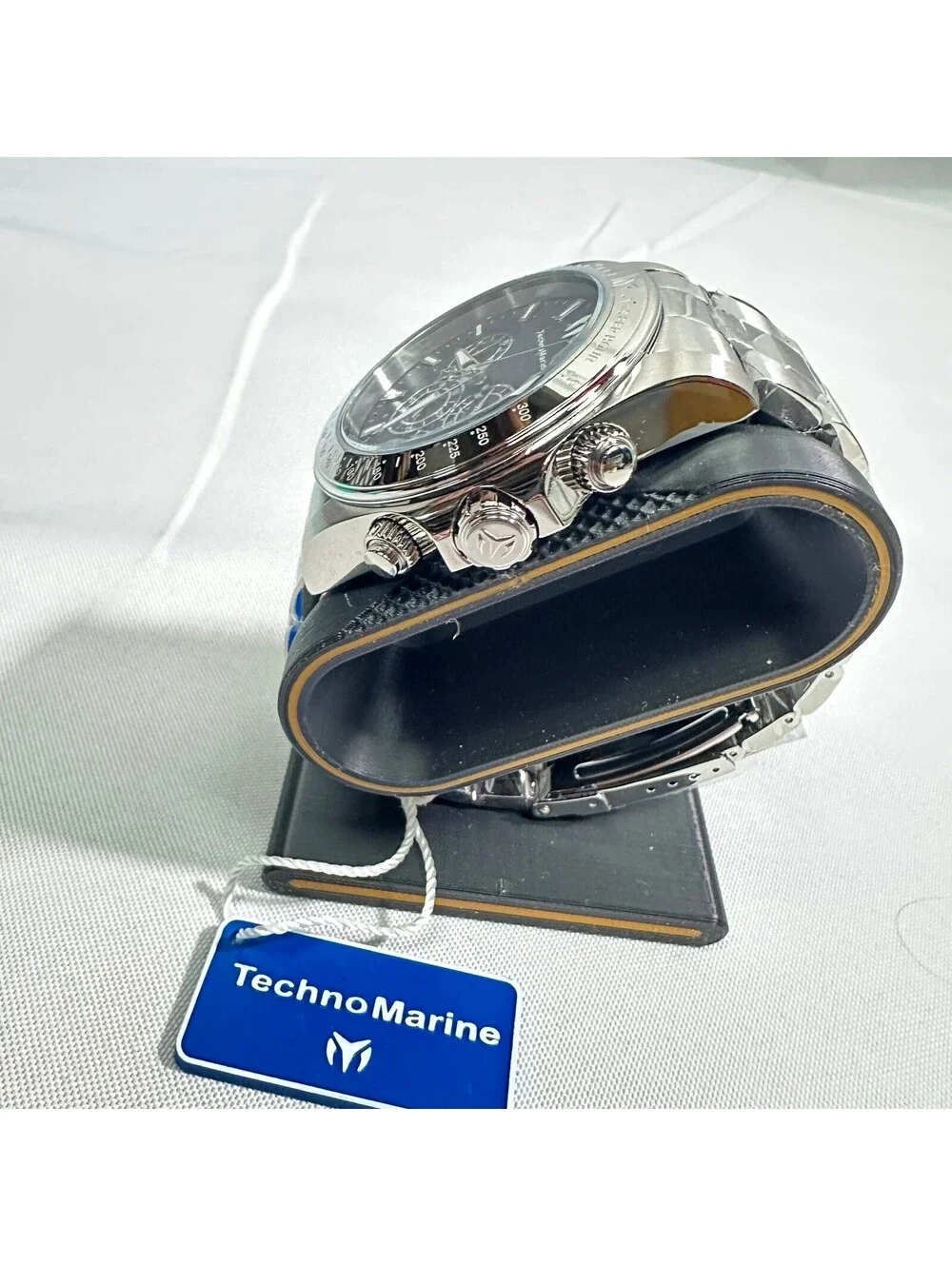 TechnoMarine Manta Ray Men's Chronograph Watch Blue Dial SS